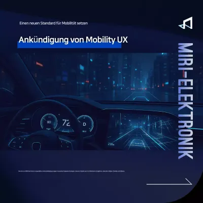 Blaue Ankündigung moderner Technologie