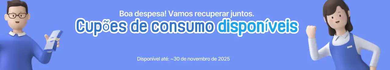 Promoção de Cupom de Consumo Simples Azul Celeste