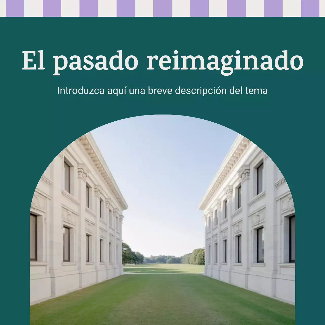 Carrusel de anuncios de eventos históricos clásicos morados