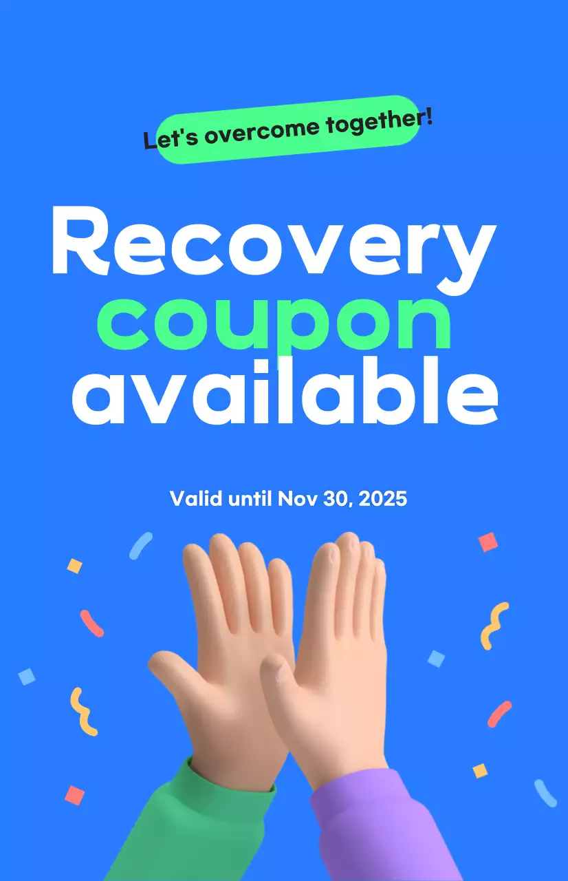 Promoção de Cupom Blue Modern