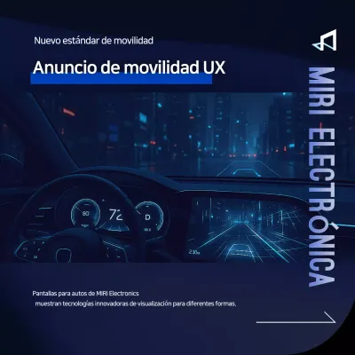Anuncio de tecnología moderna azul