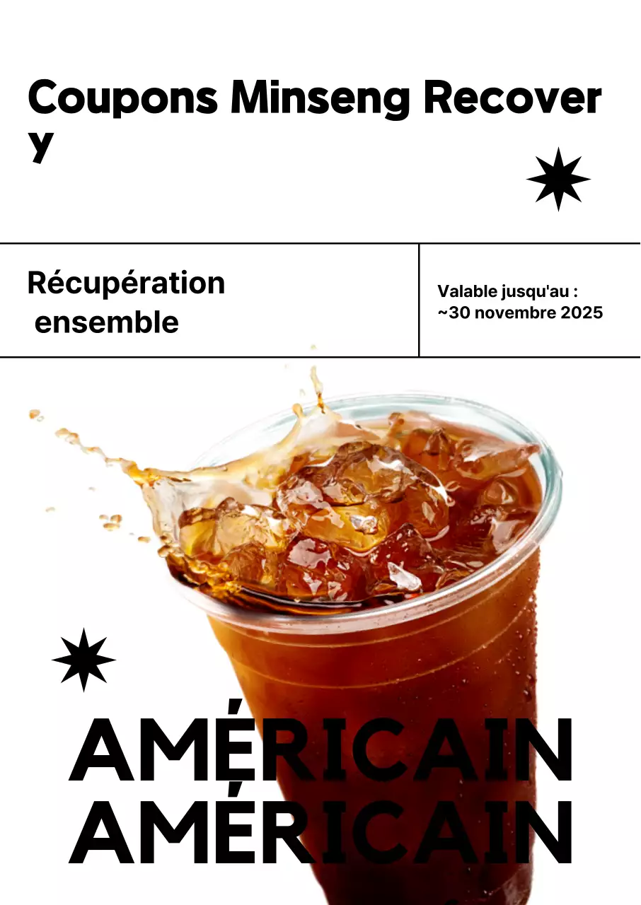 Remise sur le café Black Modern