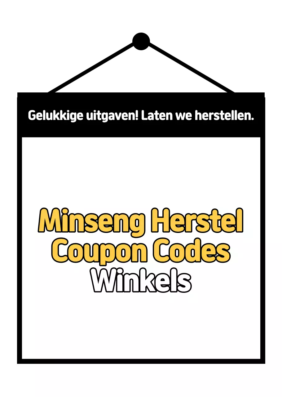 Zwarte Eenvoudige Minseong Herstel Coupon