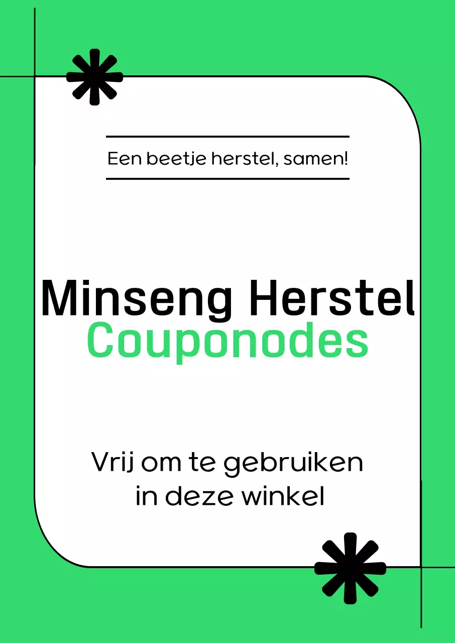 Groene Moderne Coupon Korting