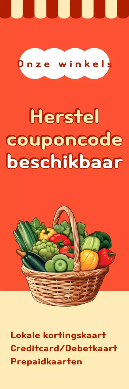 Oranje Retro People's Livelihood Recovery Consumptie Coupon Promotie