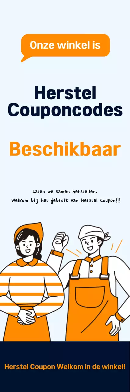 Orange Simple People's Livelihood Recovery Consumptie Coupon