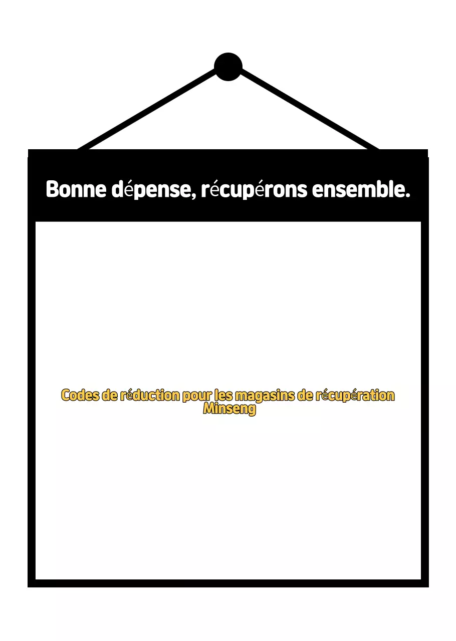 Coupon de récupération Black Simple Minseong