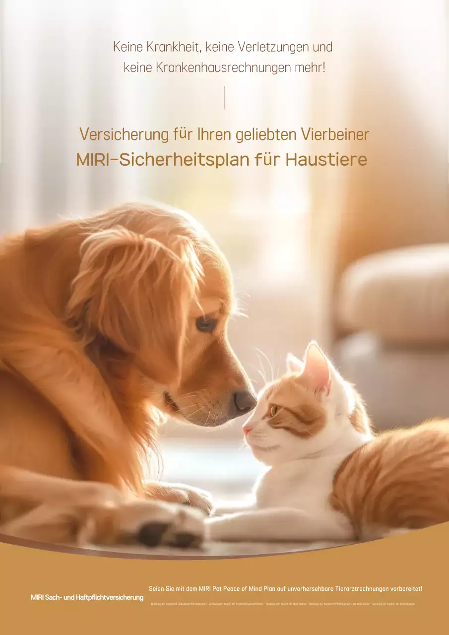 Anzeige der Brown Warm Pet Insurance