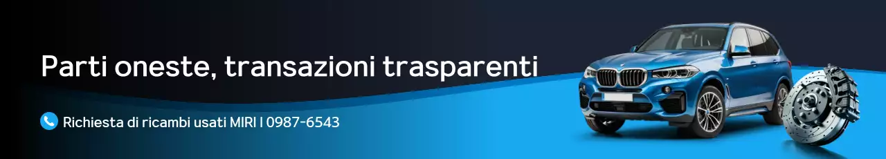 Annuncio pubblicitario del rivenditore di ricambi auto usati Blue Modern