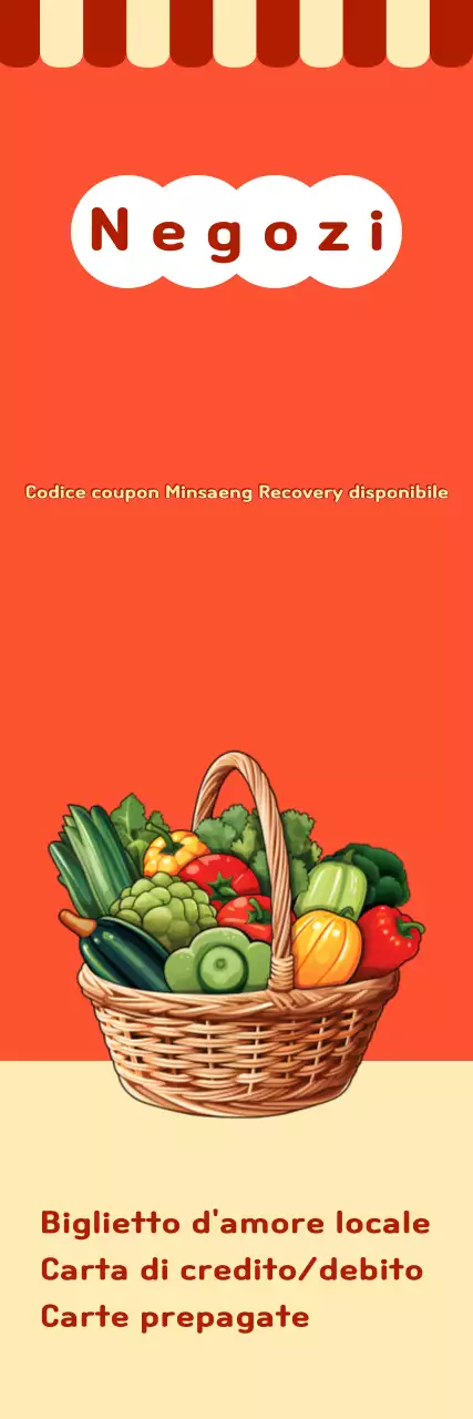 Promozione coupon consumo per il recupero dei mezzi di sussistenza delle persone di Orange Retro