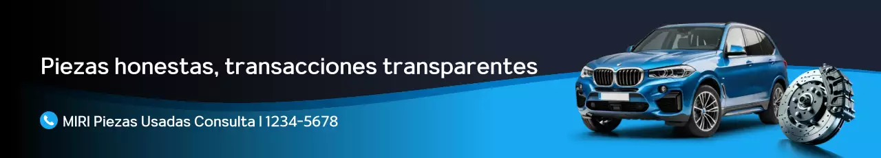 Anuncio de concesionario de repuestos para autos usados ​​Blue Modern