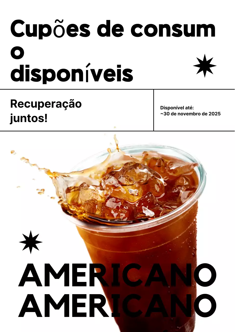 Desconto em Café Preto Moderno