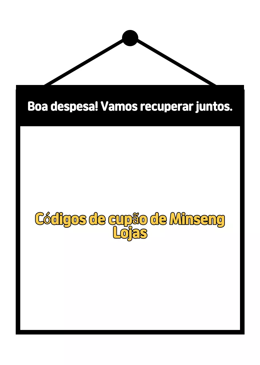 Cupom de Recuperação Black Simple Minseong