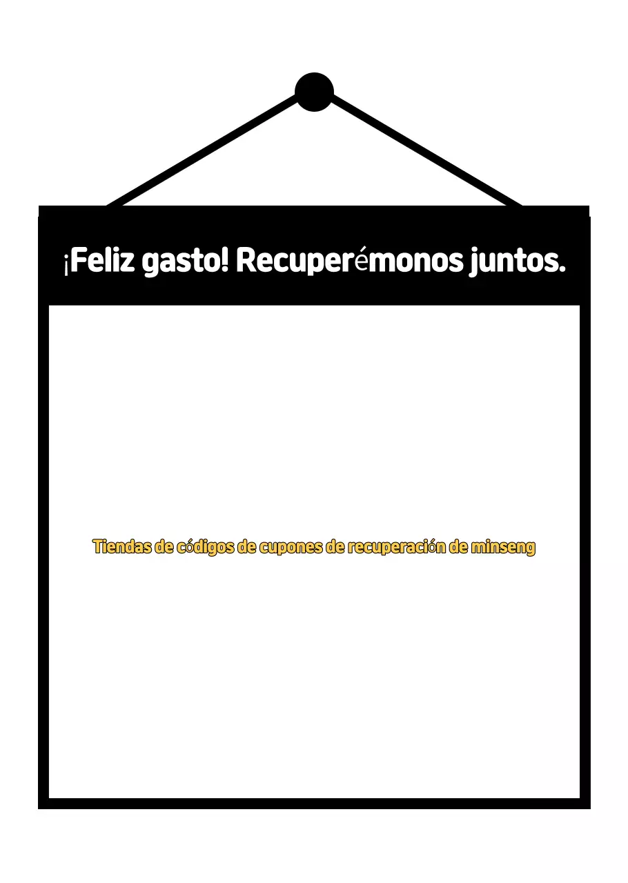 Cupón de recuperación Black Simple Minseong