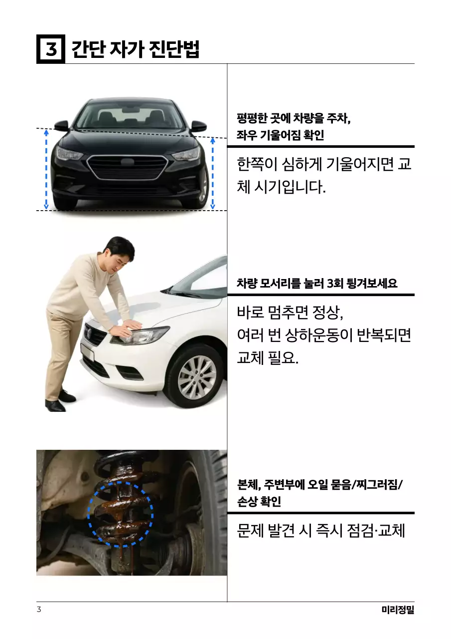 검정 모던 자동차 진단서