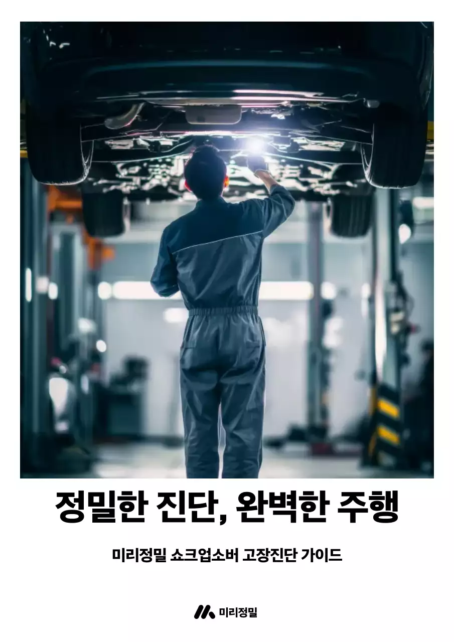 검정 모던 자동차 진단서