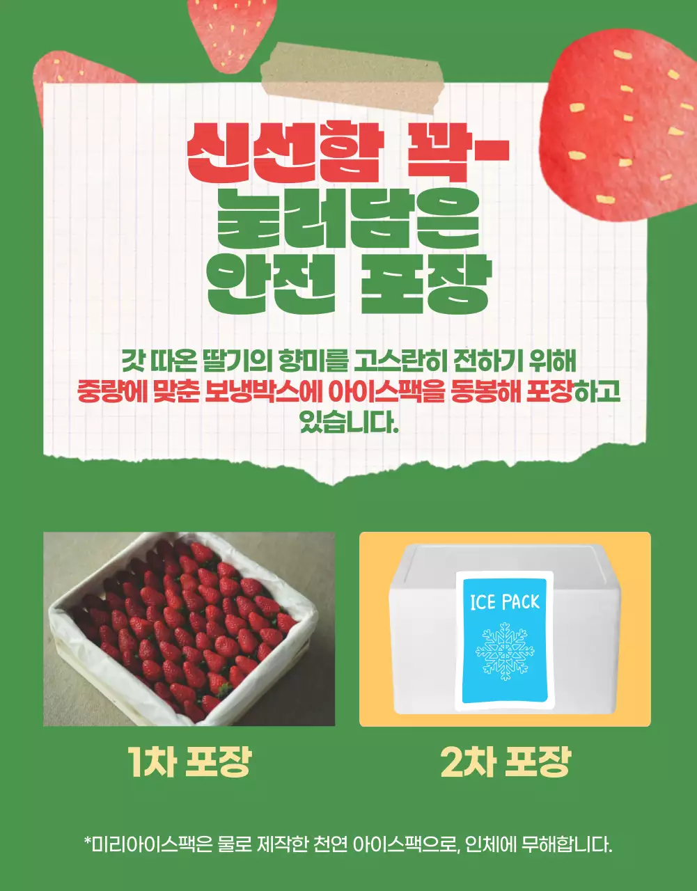 빨강의 아기자기한 딸기 홍보