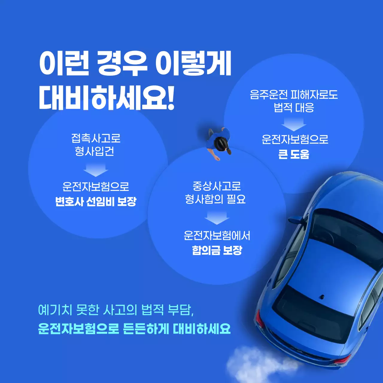 하늘색 모던 보험 광고