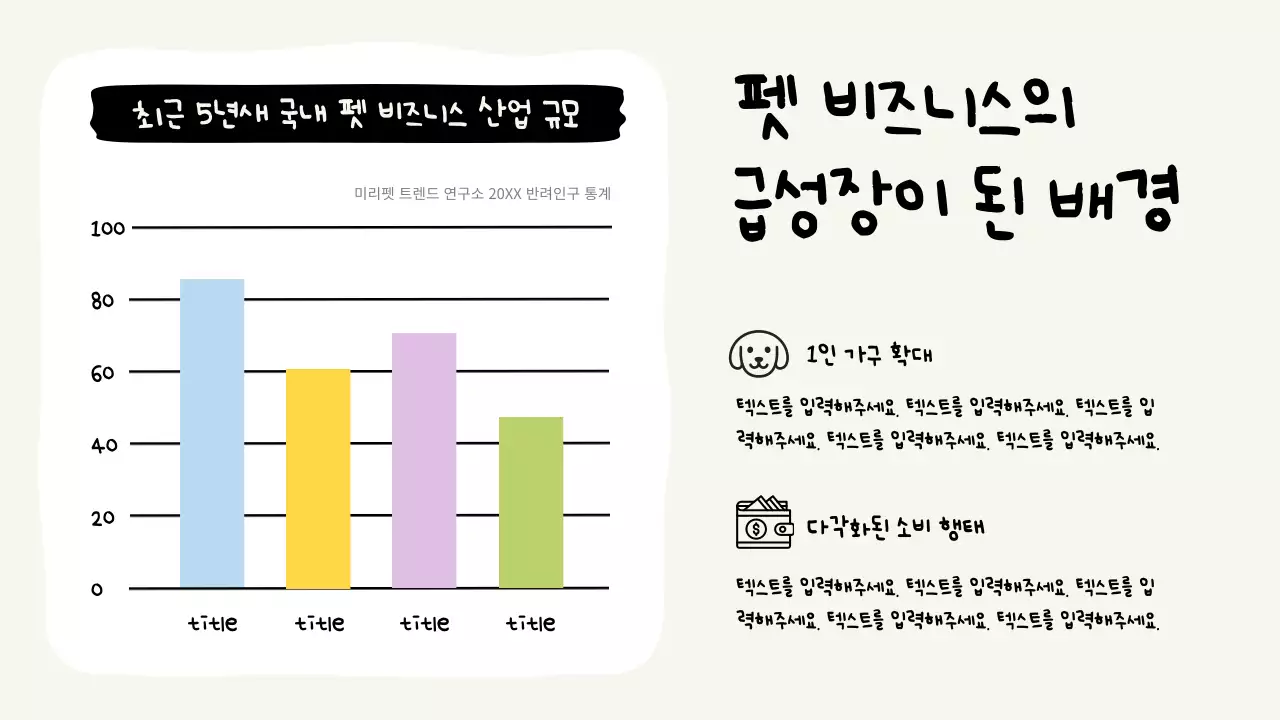노랑의 아기자기한 펫 비즈니스 트렌드 설명