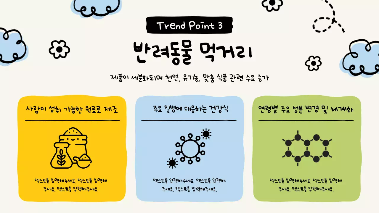 노랑의 아기자기한 펫 비즈니스 트렌드 설명