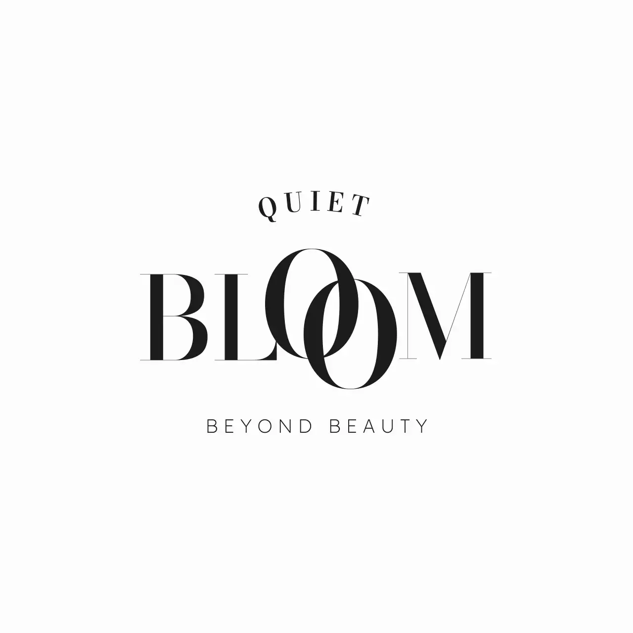 白黒 シンプル 美容 ロゴ ロゴビューティーテキスト