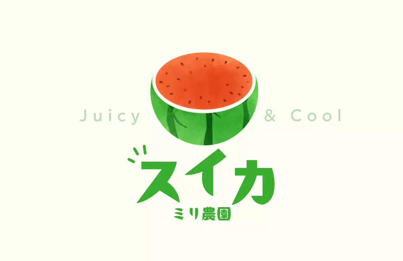 ピンク かわいい フルーツ ロゴ  シリーズフルーツシンプル