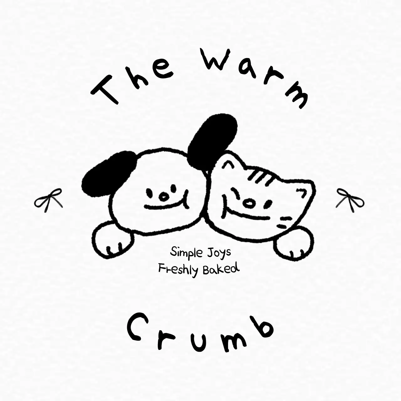 白黒 かわいい ベーカリー ロゴ ロゴベーカリーイラスト