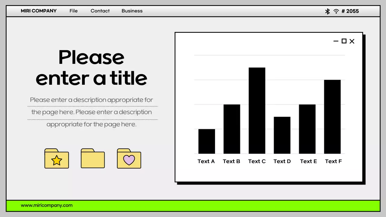 Guia de apresentação de modelo de desktop minimalista cinza