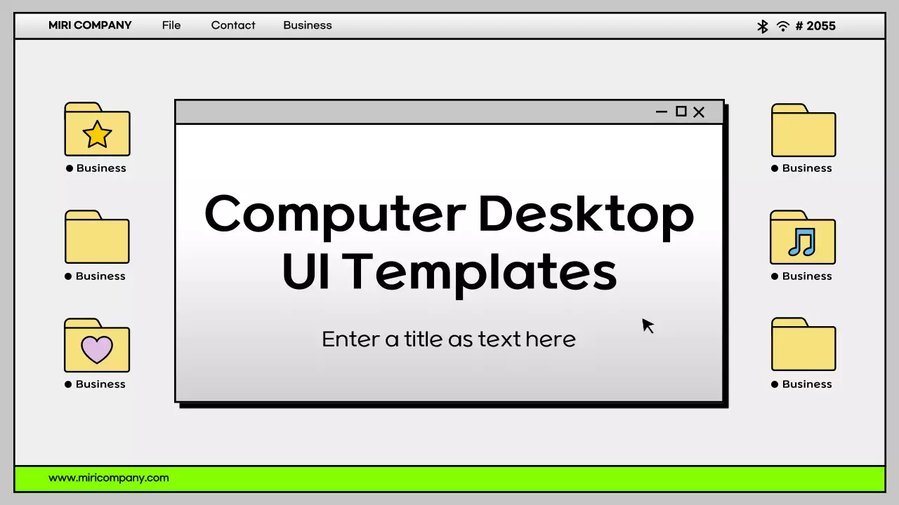 Grey Minimal Desktop Template Guide Presentation