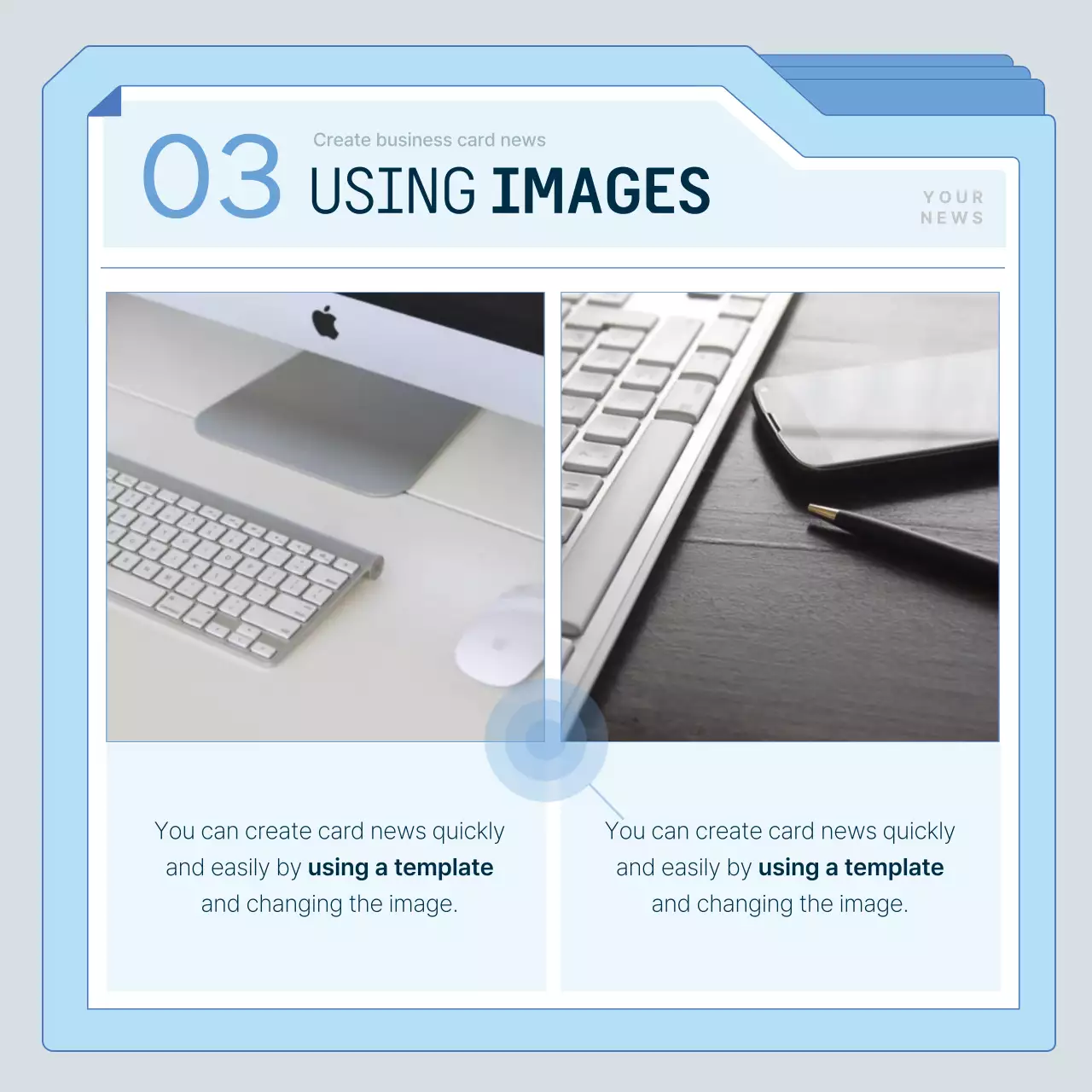 Blue Modern News Document Instagram Carousel