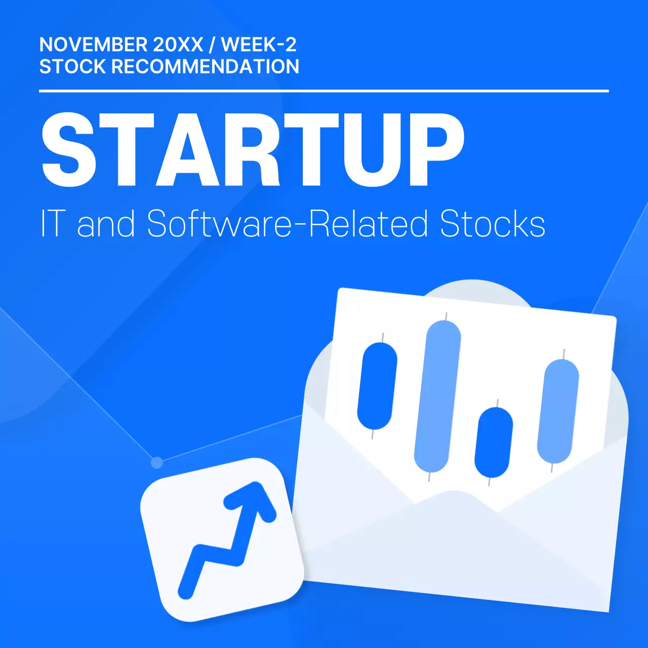 Blue Modern It Stocks Promotion Social Media Post