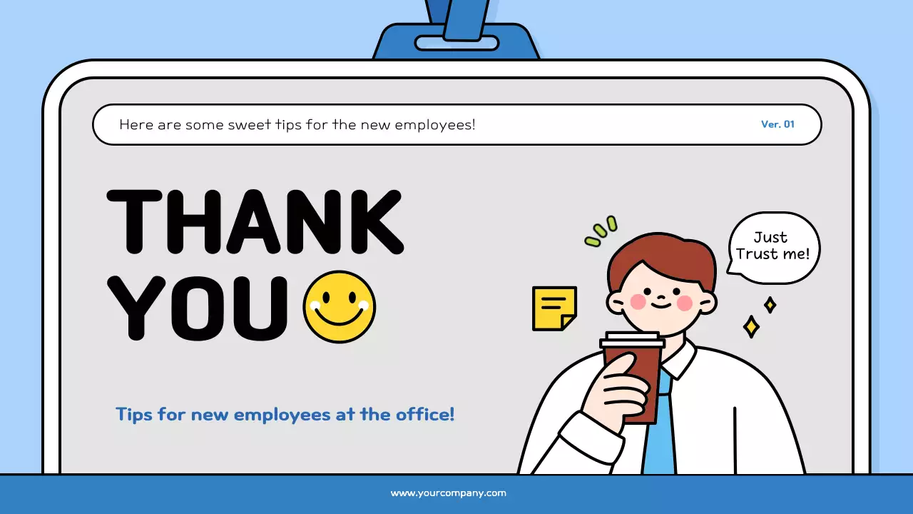 Blue Simple Workplace Guide Presentation