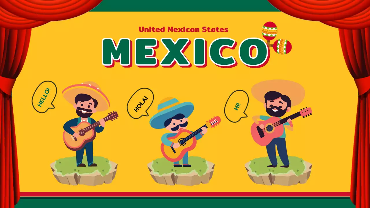 Yellow Cultural Mexico Invitation Presentation