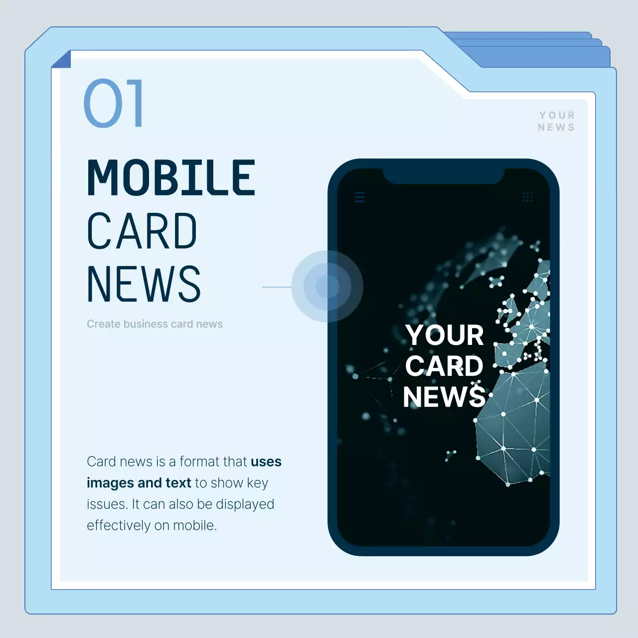 Blue Modern News Document Instagram Carousel