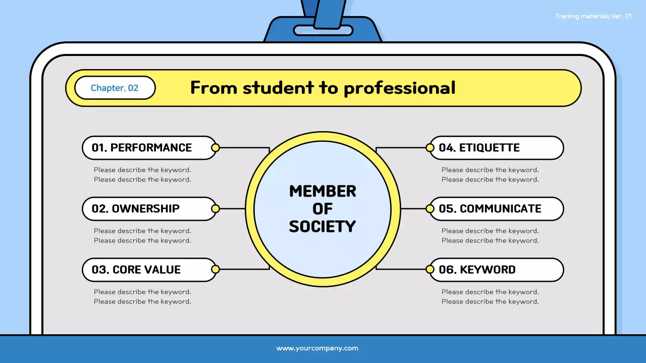 Blue Simple Workplace Guide Presentation
