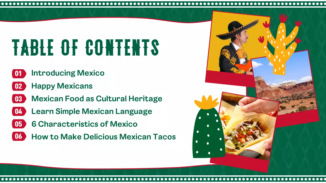 Bài thuyết trình thông báo về truyền thống xanh của Mexico