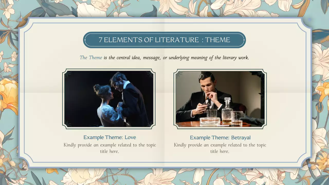 Sky Blue White Vintage Elegant Story Telling Study Material