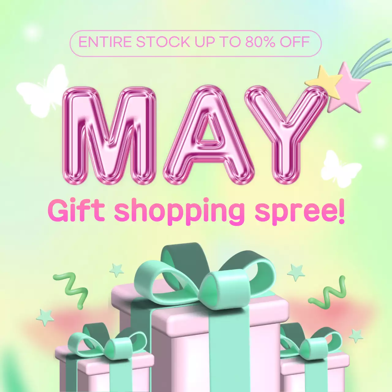 Pastel Trendy Promoção Primavera Instagram Carrossel