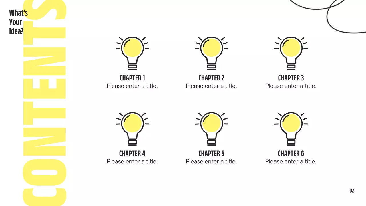 노란색 간단한 아이디어 프레젠테이션