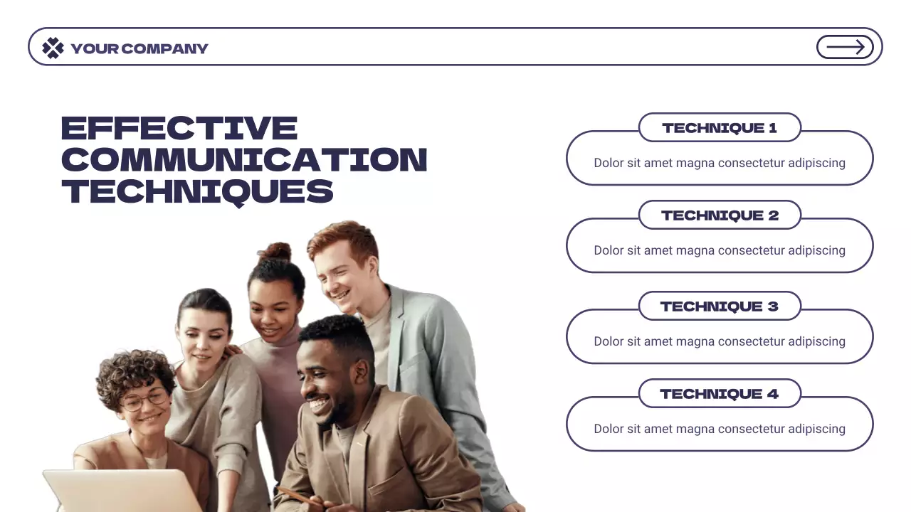 Navy Professional Sales Performance Presentation