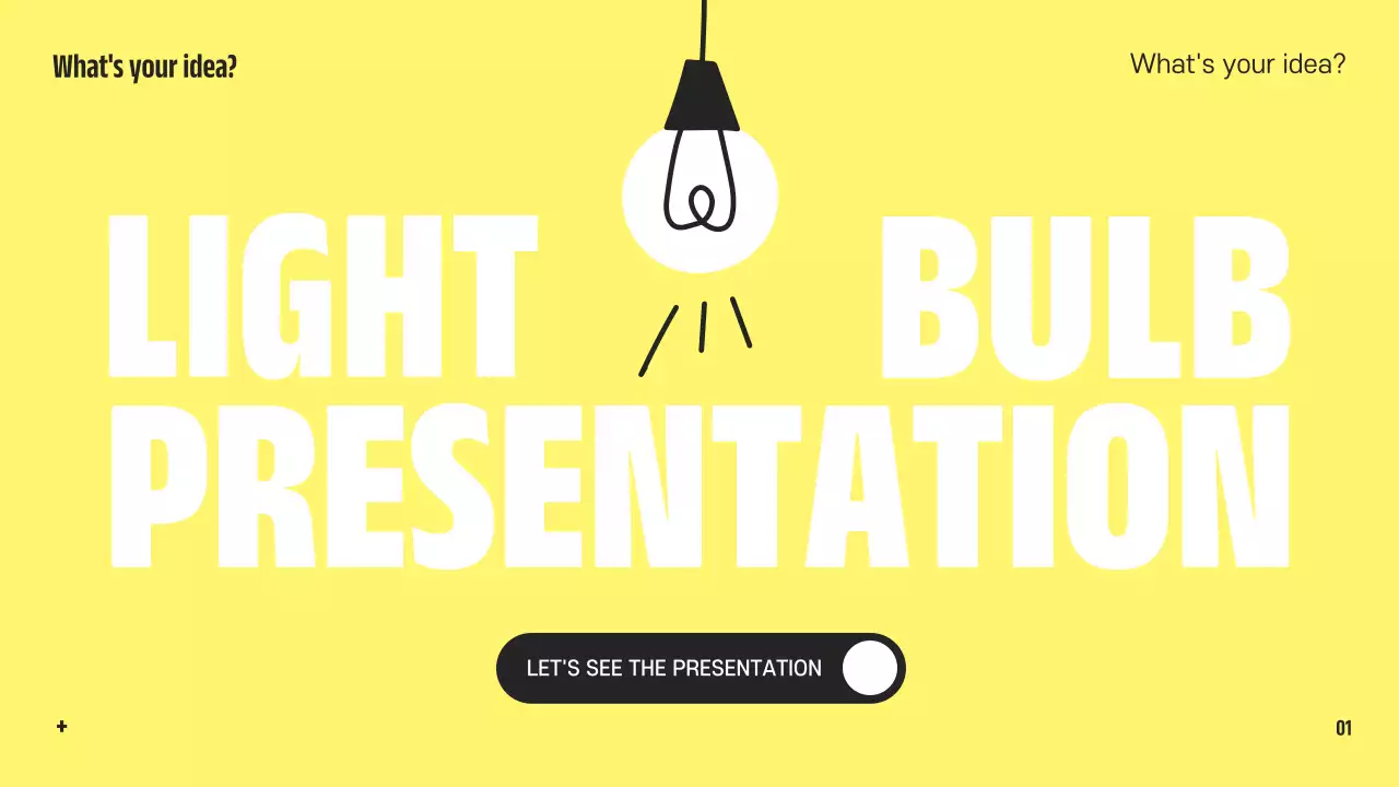 노란색 간단한 아이디어 프레젠테이션