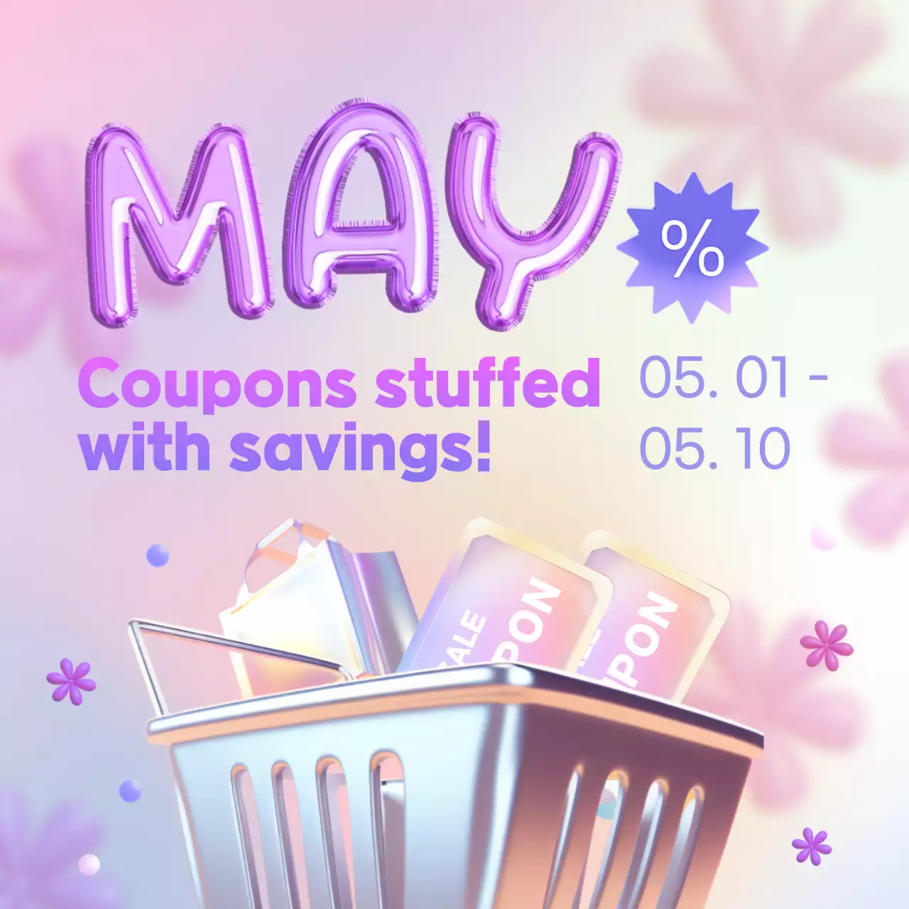 Pastel Trendy Promoção Primavera Instagram Carrossel