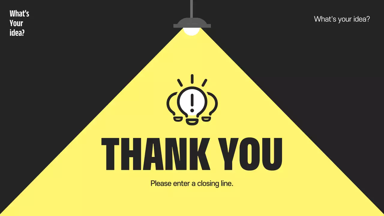 노란색 간단한 아이디어 프레젠테이션