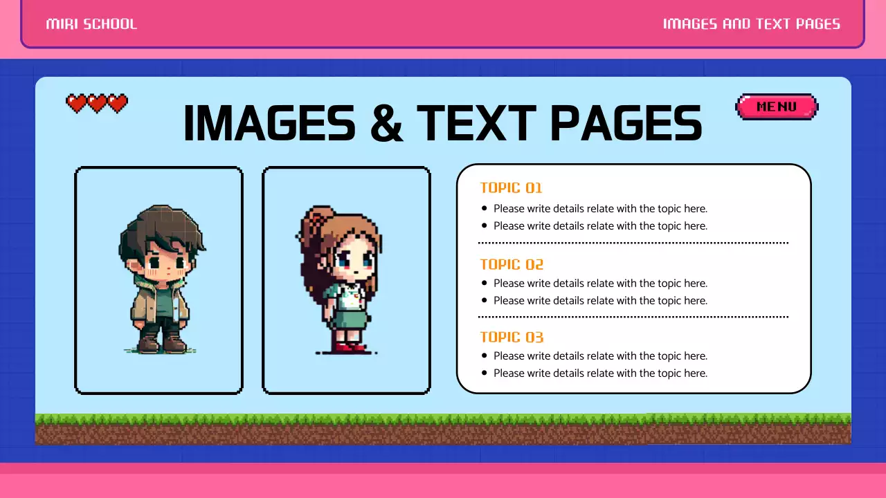 Presentasi Panduan Belajar Retro Pink