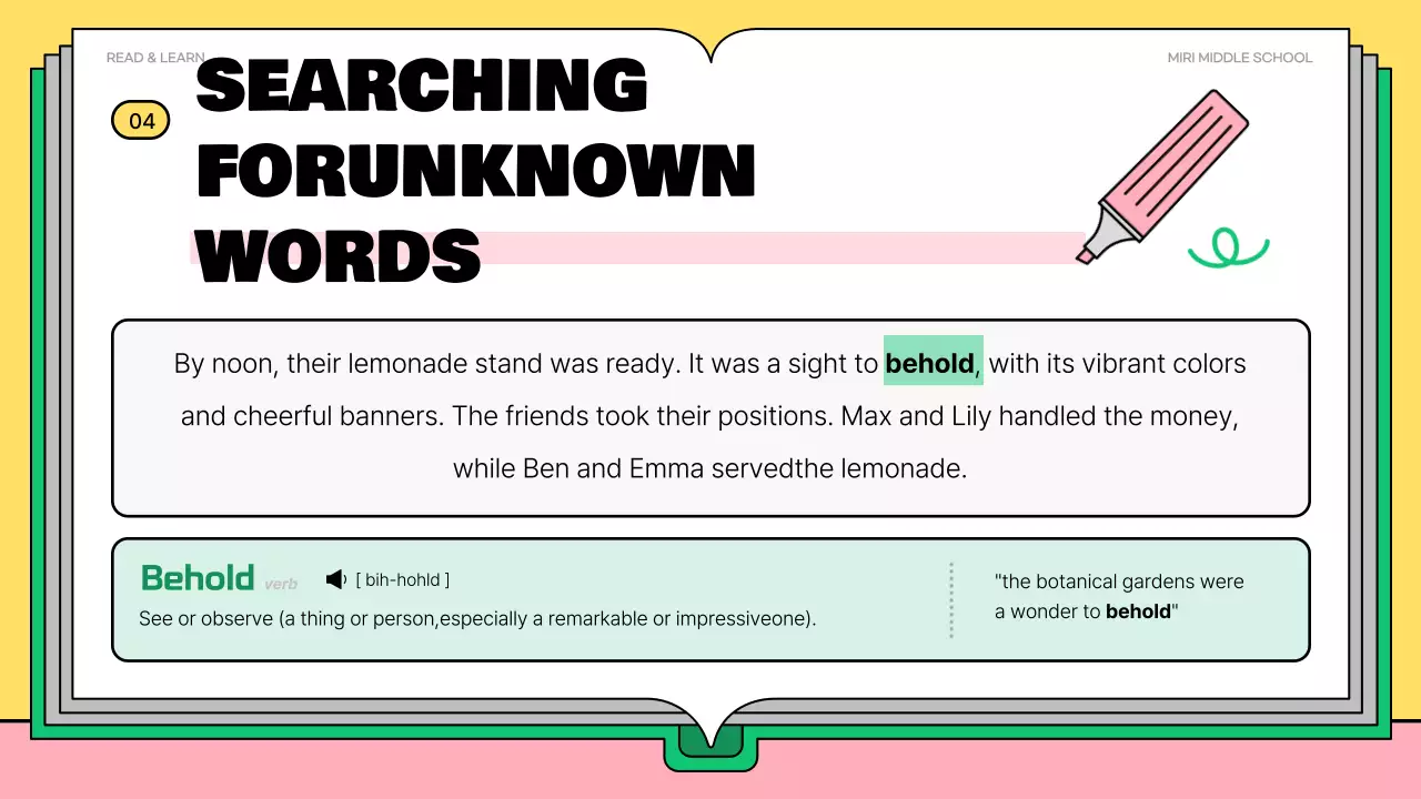 Pink Playful Reading Guide Presentation