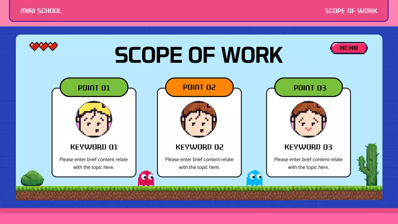 Presentasi Panduan Belajar Retro Pink