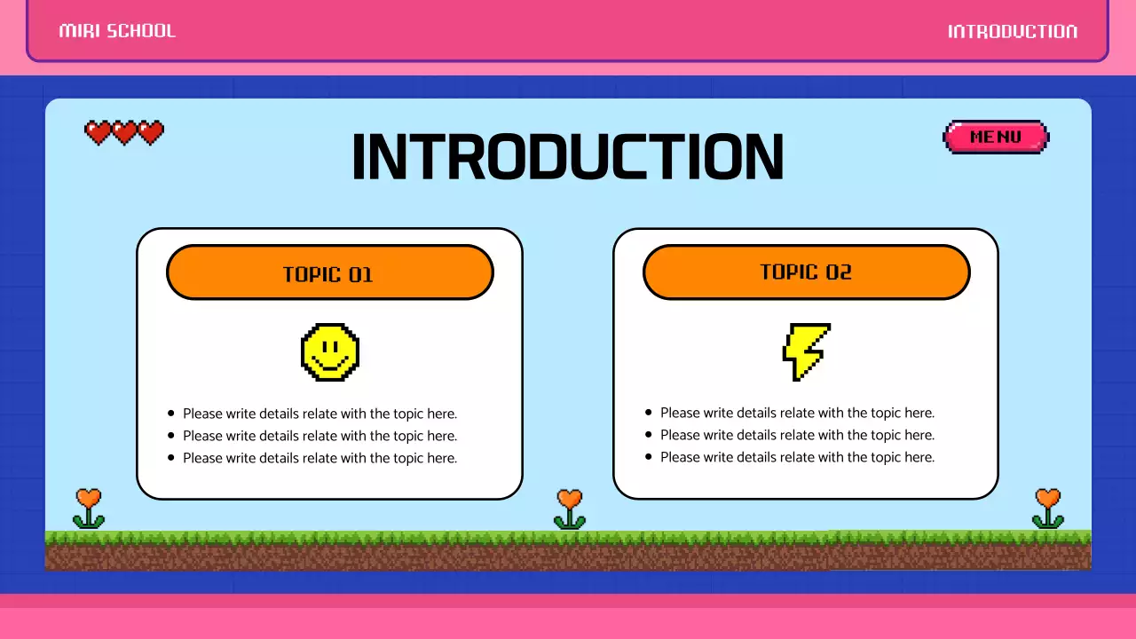 Presentasi Panduan Belajar Retro Pink