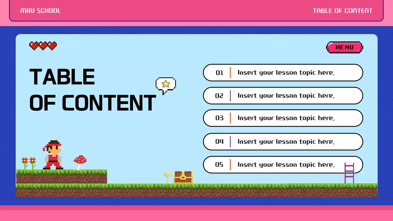 Presentasi Panduan Belajar Retro Pink