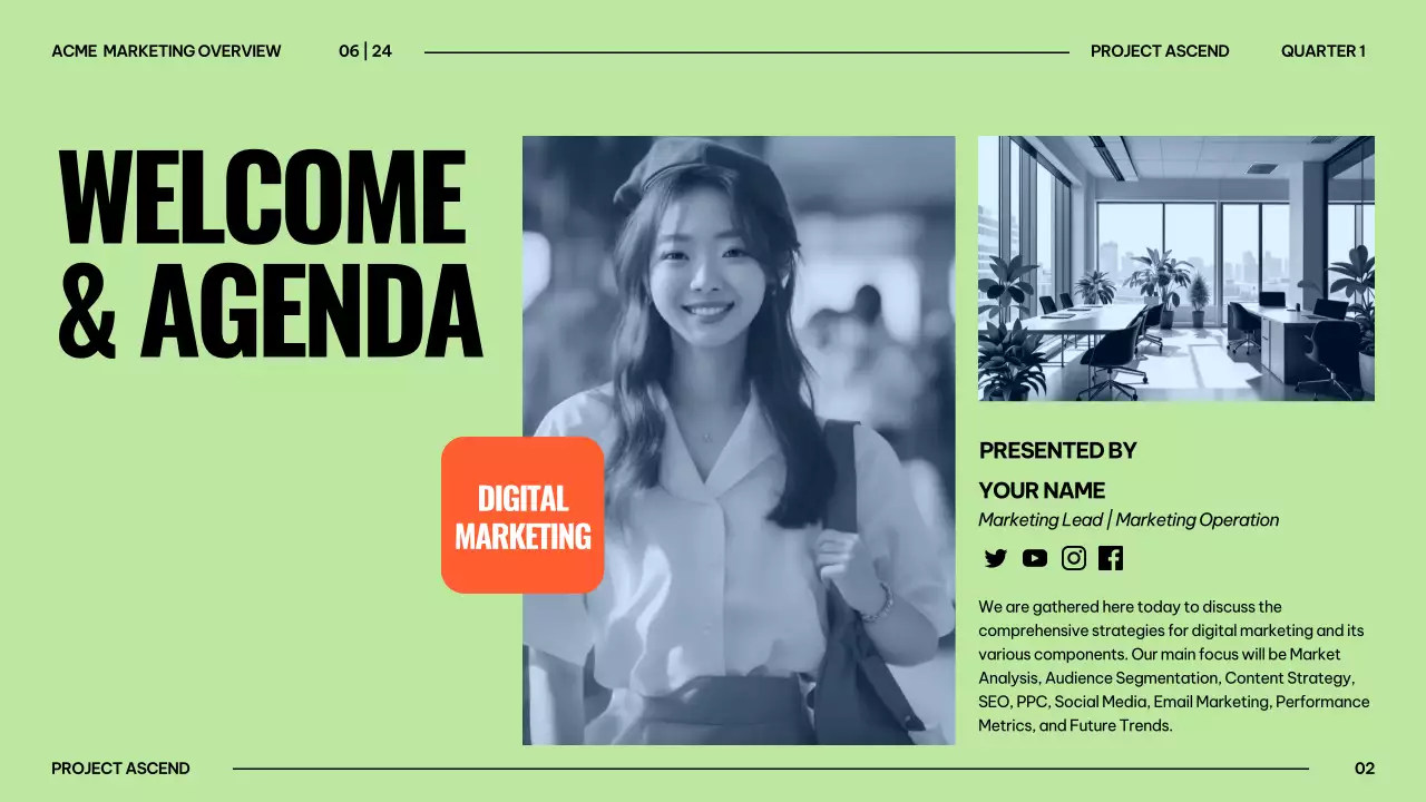 Orange Professional Marketing Presentation