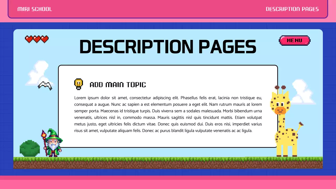 Presentasi Panduan Belajar Retro Pink